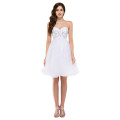 Grace Karin Sexy Fashion White Cocktail Dresses Strapless Sweetheart Backless Short Cocktail Dress CL3820